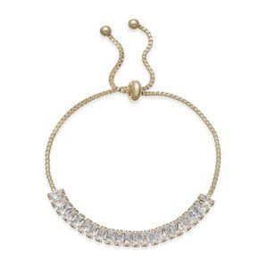 New INC Baguette Crystal Slider Bracelet